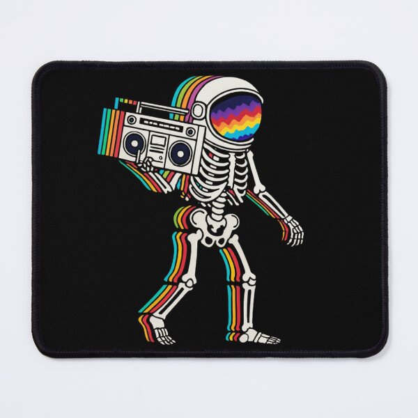 Item preview, Skeleton astronaut with boombox designed and sold by WACKY DESIGN.