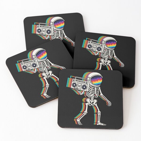 Item preview, Skeleton astronaut with boombox designed and sold by WACKY DESIGN.