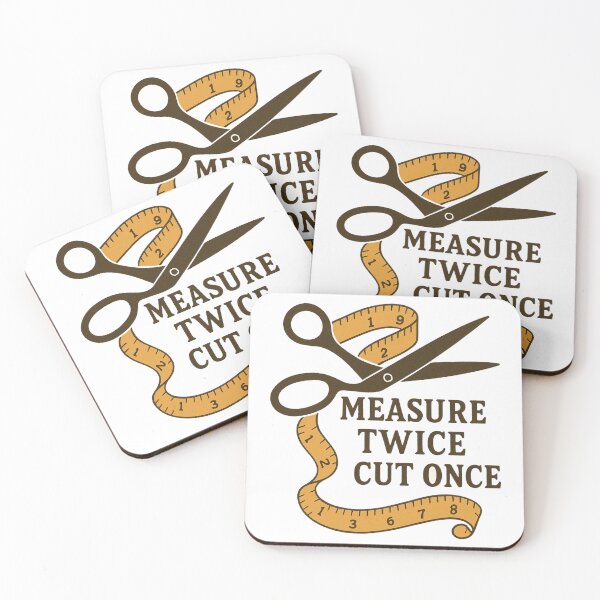 Item preview, Measure Twice Cut Once Sewing Quote designed and sold by smallcatvn.