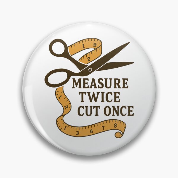 Item preview, Measure Twice Cut Once Sewing Quote designed and sold by smallcatvn.
