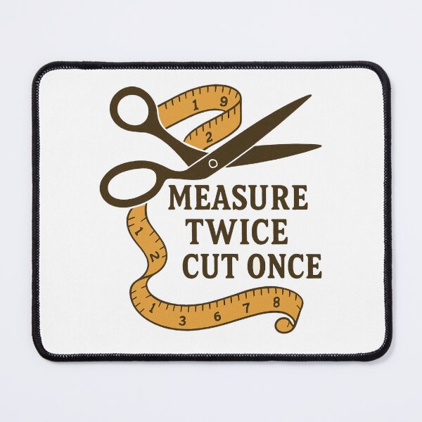 Item preview, Measure Twice Cut Once Sewing Quote designed and sold by smallcatvn.