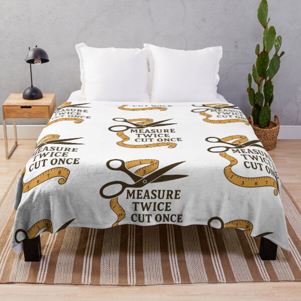 Item preview, Measure Twice Cut Once Sewing Quote designed and sold by smallcatvn.