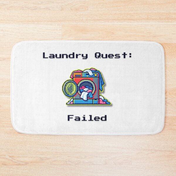 Item preview, Laundry Quest Failed – Retro Pixel Art Parenting Humour designed and sold by MadeInNapTime.