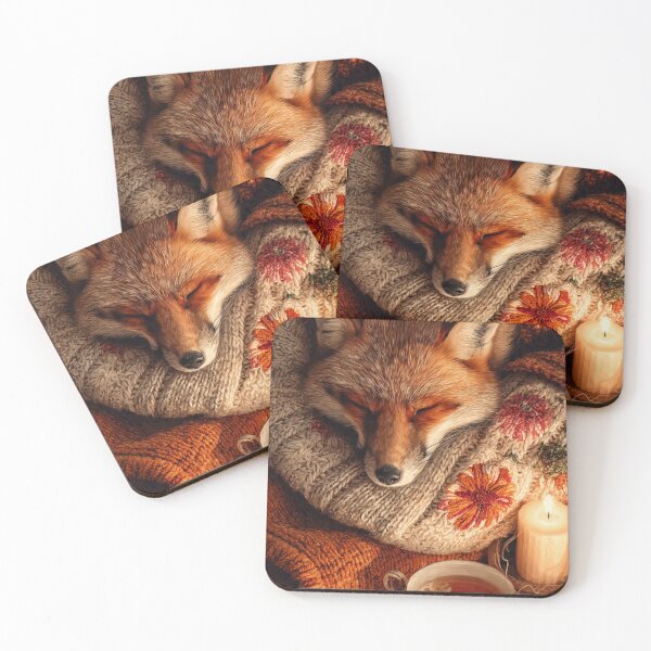 Item preview, Sleeping Fox in Cozy Autumn Blankets designed and sold by ChinzorigBAY.