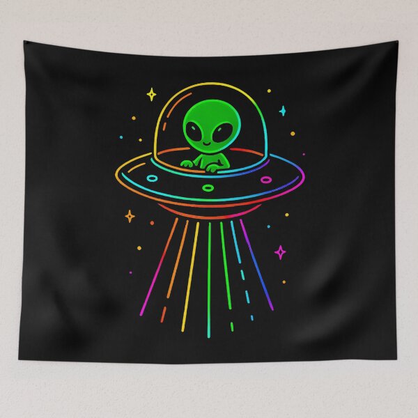 Item preview, Alien Ufo Colorful Lights For Alien Lovers designed and sold by CandyceMillie.