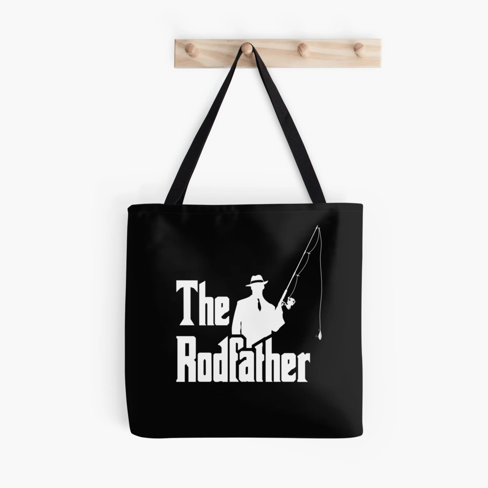 The Rodfather. Funny Fishing Tshirt for Fisherman Tote Bag for