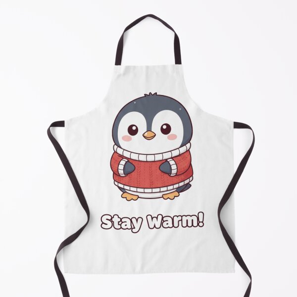 Artikelvorschau, Dicker Pinguin im roten Pullover – Bleib warm! entworfen und verkauft von Kawaimagic.