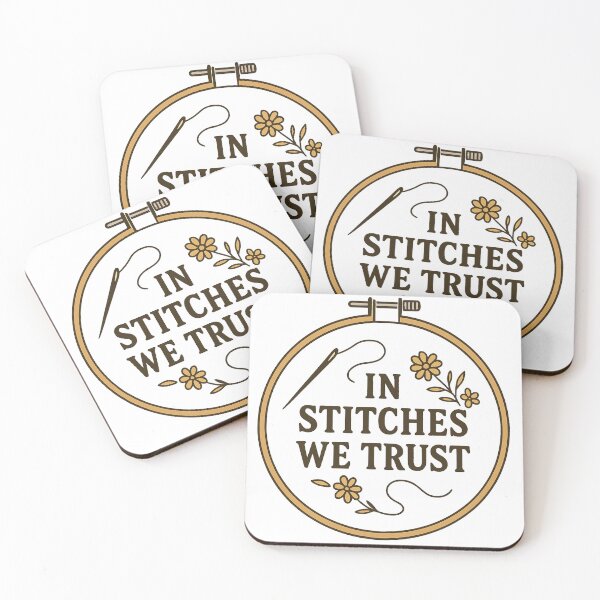 Item preview, In Stitches We Trust Embroidery Quote designed and sold by smallcatvn.