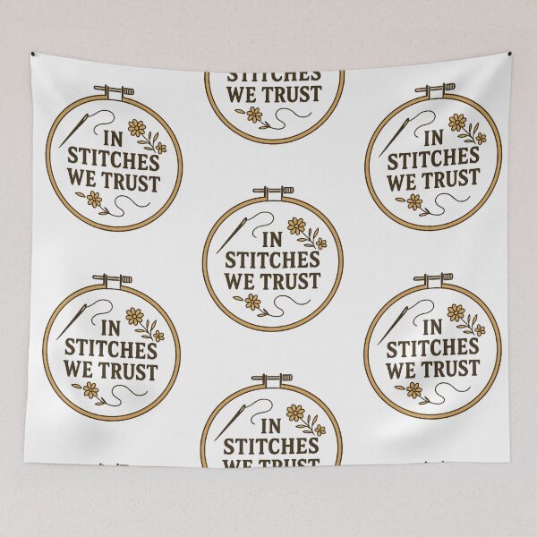 Item preview, In Stitches We Trust Embroidery Quote designed and sold by smallcatvn.