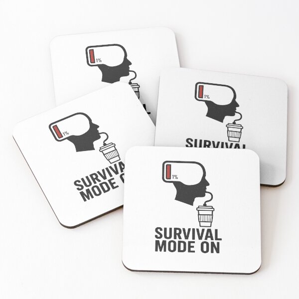 Item preview, Funny Low Battery Coffee Design – Survival Mode On designed and sold by MadeInNapTime.