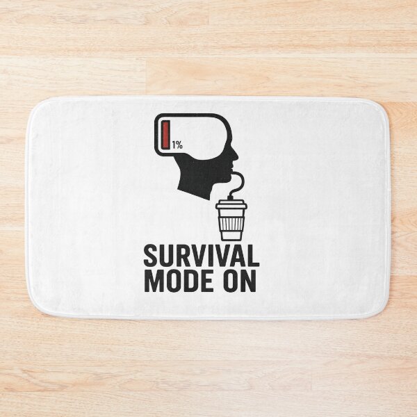 Item preview, Funny Low Battery Coffee Design – Survival Mode On designed and sold by MadeInNapTime.