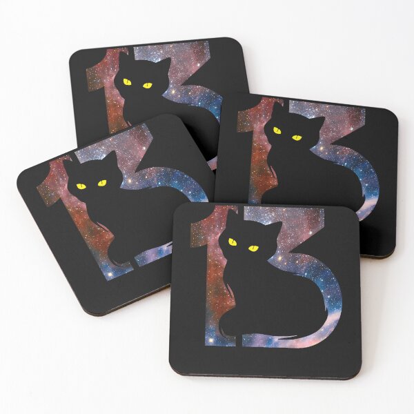 Item preview, Unlucky Number 13 Cat Silhouette Space Galaxy Theme designed and sold by TyrelKoch.