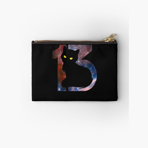 Item preview, Unlucky Number 13 Cat Silhouette Space Galaxy Theme designed and sold by TyrelKoch.