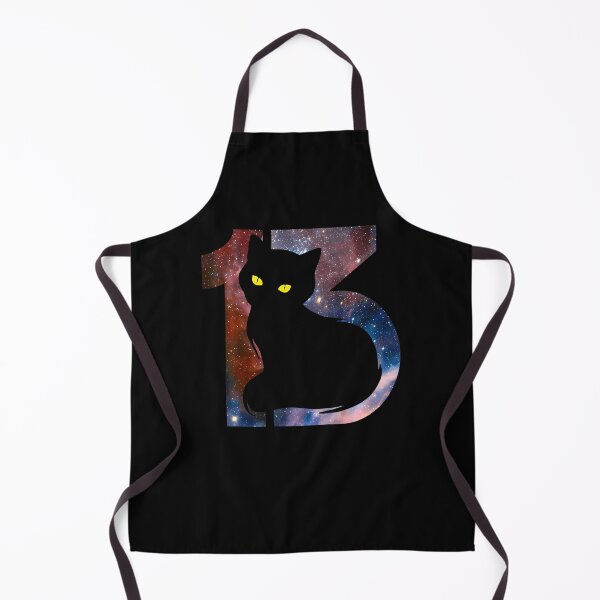 Item preview, Unlucky Number 13 Cat Silhouette Space Galaxy Theme designed and sold by TyrelKoch.