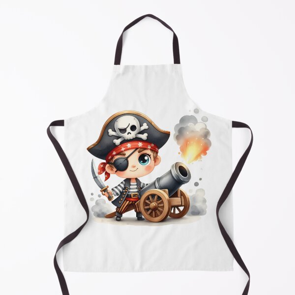 Item preview, Cute Pirate Boy with Cannon – Kawaii Pirate Art for Kids designed and sold by LunaPixelStudio.