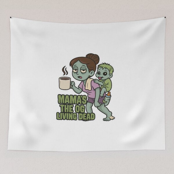 Item preview, Mama’s the OG Living Dead – Funny Zombie Parenting Design designed and sold by MadeInNapTime.