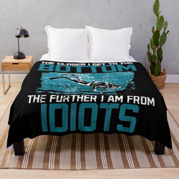 Item preview, Funny Scuba Diving Quote Bottom Vs Idiots Humor designed and sold by JessicaMarque.