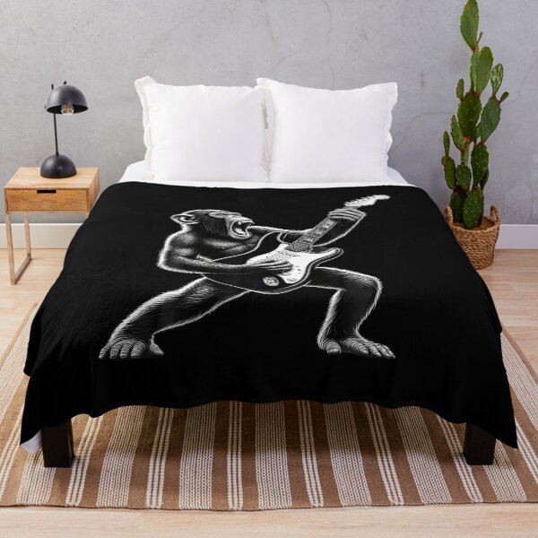 Item preview, Rock Chimpanzee Monkey Playing Guitar Funny Guitar Monkey designed and sold by scottsurswab.