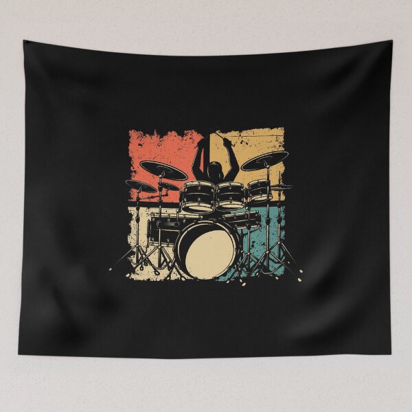 Item preview, Drums Drummer Band Drumset Retro Vintage Drumsets 70S 80S designed and sold by scottsurswab.
