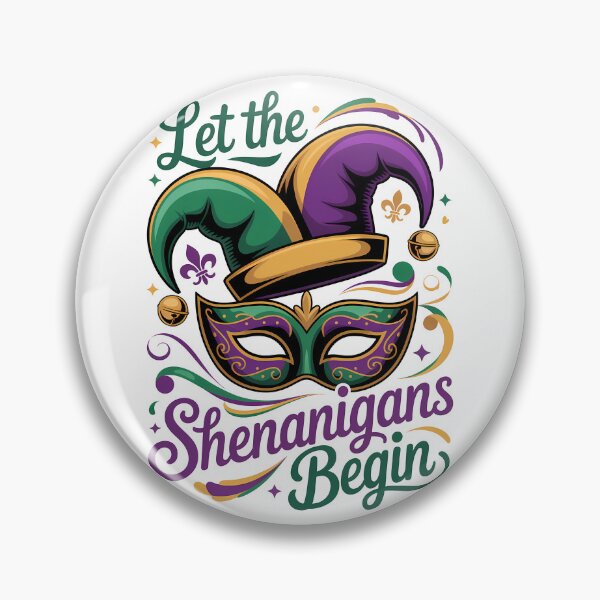 Item preview, Let the Shenanigans Begin Mardi Gras Party Vibes Shenanigans designed and sold by RoyesButler.