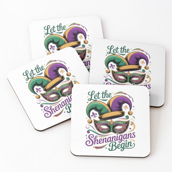 Item preview, Let the Shenanigans Begin Mardi Gras Party Vibes Shenanigans designed and sold by RoyesButler.