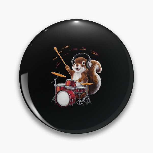 Item preview, Funny Squirrel Playing Drums designed and sold by huftyfnruppe.