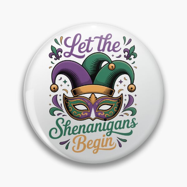 Item preview, Let the Shenanigans Begin Colorful Jester Hat Mardi Gras Design designed and sold by LiviuGligoros.