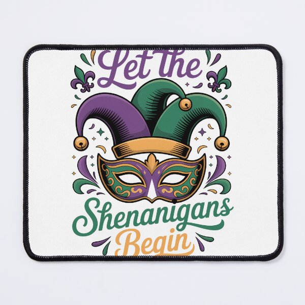 Item preview, Let the Shenanigans Begin Colorful Jester Hat Mardi Gras Design designed and sold by LiviuGligoros.
