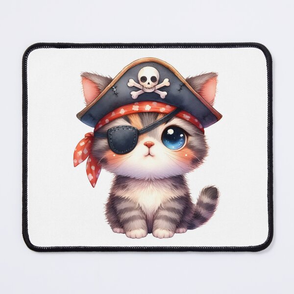 Item preview, Cute Pirate Kitten Clipart – Kawaii Pirate Cat Illustration for Kids & Crafts designed and sold by LunaPixelStudio.