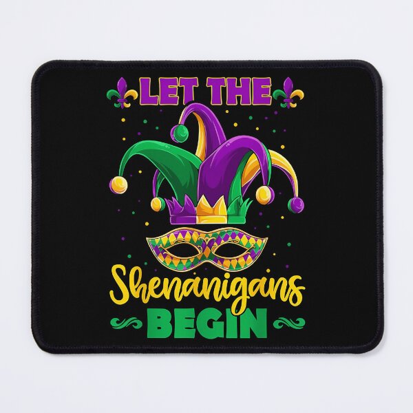 Item preview, Let the Shenanigans Begin Mardi Gras Mask & Jester Festival designed and sold by BernoNickel.