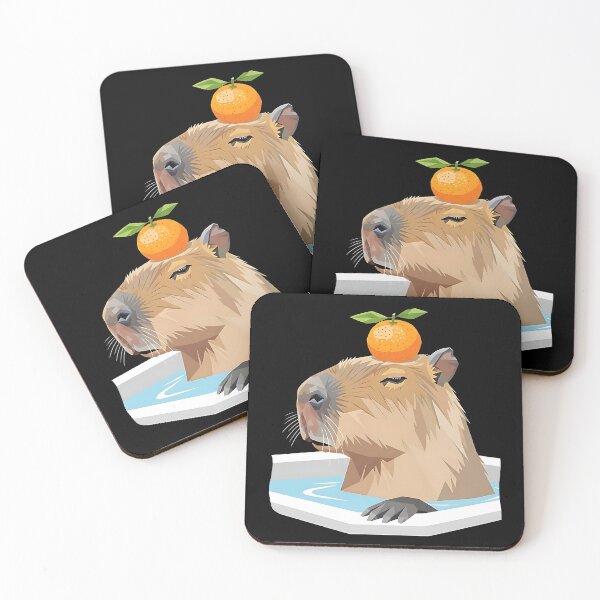 Item preview, Yuzu Spa Treatment Geometric Capybara designed and sold by DesignedByMarty.