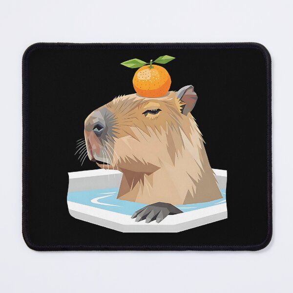 Item preview, Yuzu Spa Treatment Geometric Capybara designed and sold by DesignedByMarty.