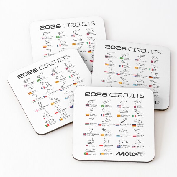 Item preview, MotoGP 2026 Season Circuits Shirt – Full Track Map Calendar Design designed and sold by Stotee.