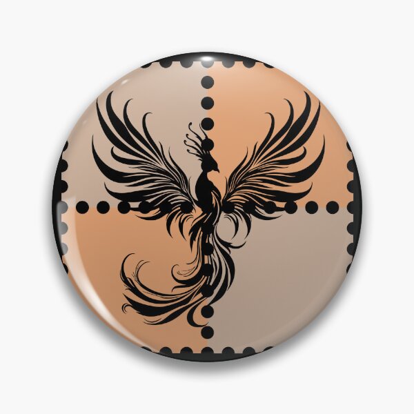 Item preview, A Beautiful Phoenix Rising from Four Stamp Squares - Elegant Black Silhouette Art designed and sold by AddyTae.