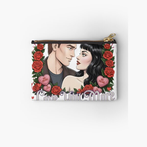 Item preview, Love You More Romantic Valentine Couple Illustration designed and sold by SoulenCify.