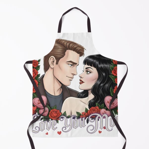 Item preview, Love You More Romantic Valentine Couple Illustration designed and sold by SoulenCify.