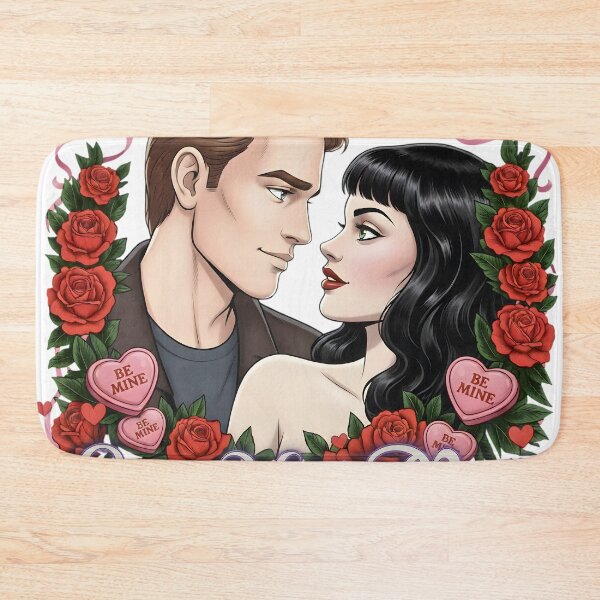 Item preview, Love You More Romantic Valentine Couple Illustration designed and sold by SoulenCify.