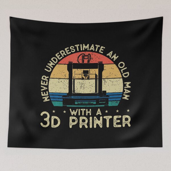 Item preview, Never Underestimate An Old Man With A 3D Printer Grandpa Dad designed and sold by SharronDawn.