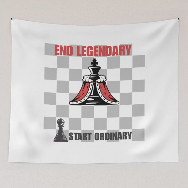 Item preview, Start Ordinary End Legendary –Pawn to King Evolution Motivational Design designed and sold by rebuZZ-Apparels-The Minimalistic Buzz.