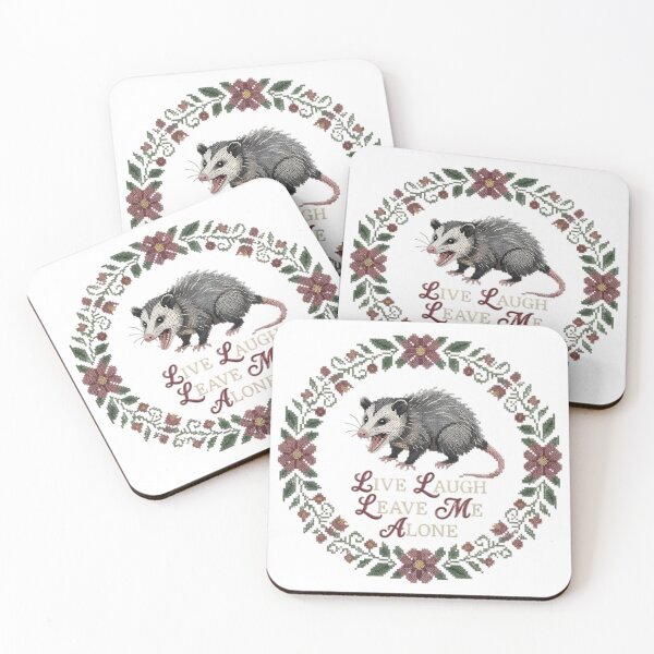 Item preview, Live Laugh Leave Me Alone Opossum - Funny Introvert Cottagecore Parody designed and sold by bendypraetor0f.
