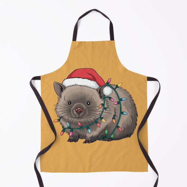 Item preview, Festive Australian Wombat Wrapped in Christmas Lights designed and sold by Wennebabs.