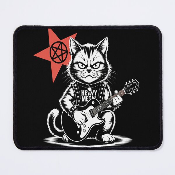 Item preview, Rocking Hard Heavy Metal Cat designed and sold by LacostCarl.