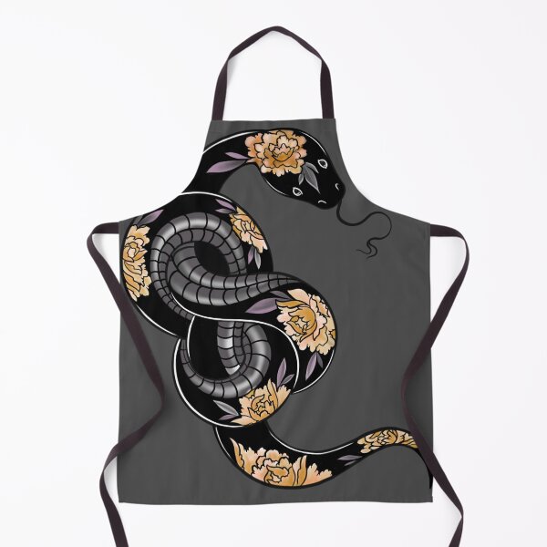 Item preview, Gold and black snake designed and sold by Ink-Art-Co.