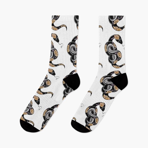 Item preview, Gold and black snake designed and sold by Ink-Art-Co.