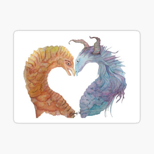 Dragonheart, fantasy series, watercolor Sticker