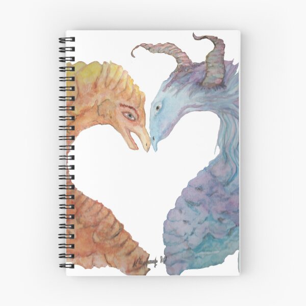 Item preview, Dragonheart, fantasy series, watercolor designed and sold by Hueswithheart.