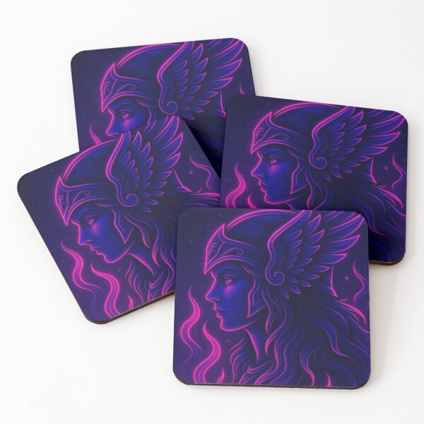 Item preview, Neon Valkyrie – Cyber Norse Warrior Goddess Art designed and sold by GolabMagic.