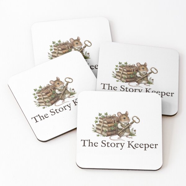 Item preview, Librarian Cottagecore Mouse with Key and Books - Story Keeper Gift Tee designed and sold by bendypraetor0f.