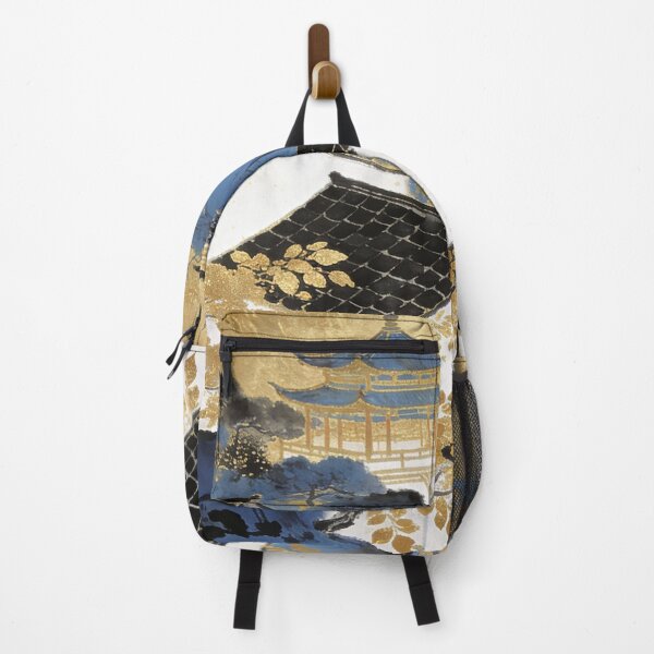 Item preview, Majestic Blue Pagoda and Golden Village Landscape designed and sold by zzz888.