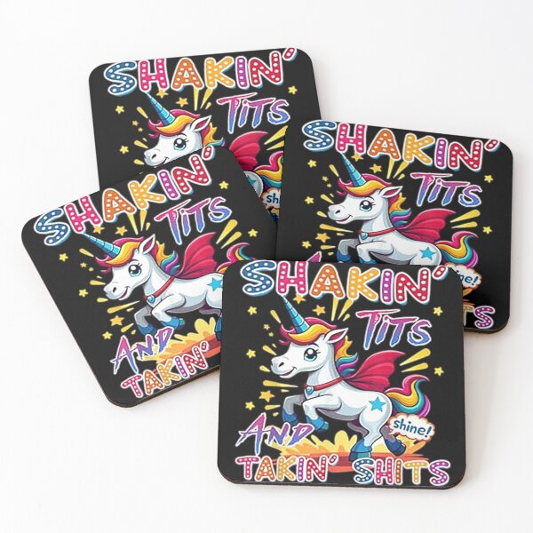 Item preview, Shakin' Tits and Takin Shits Unicorn Dirty Adult Humor designed and sold by SignaturalGen.